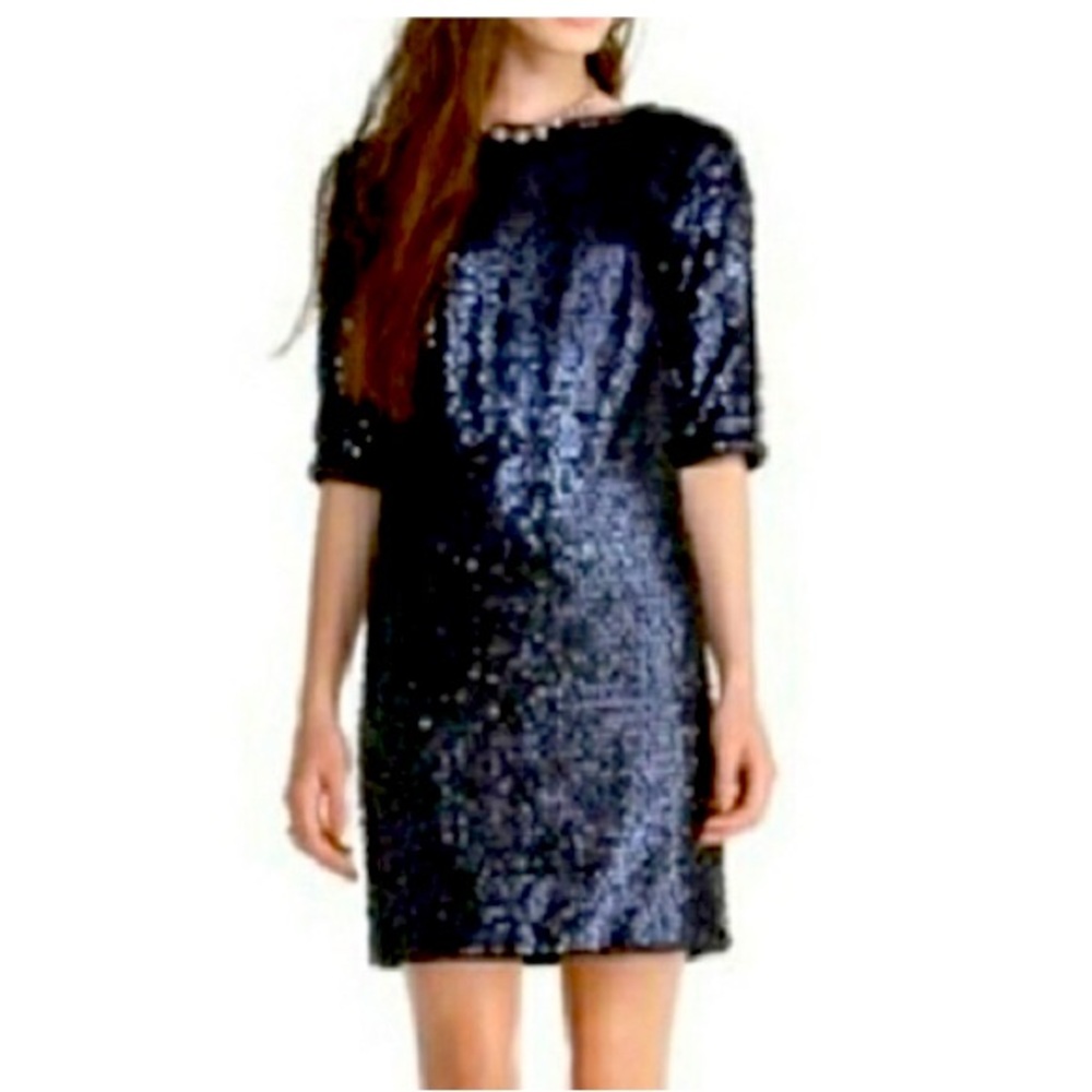 RACHEL by Rachel Roy Navy Sequin Shift Dress - Women's Elegant Party Dress